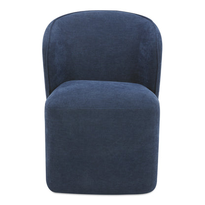 Larson Rolling Dining Chair Navy Blue