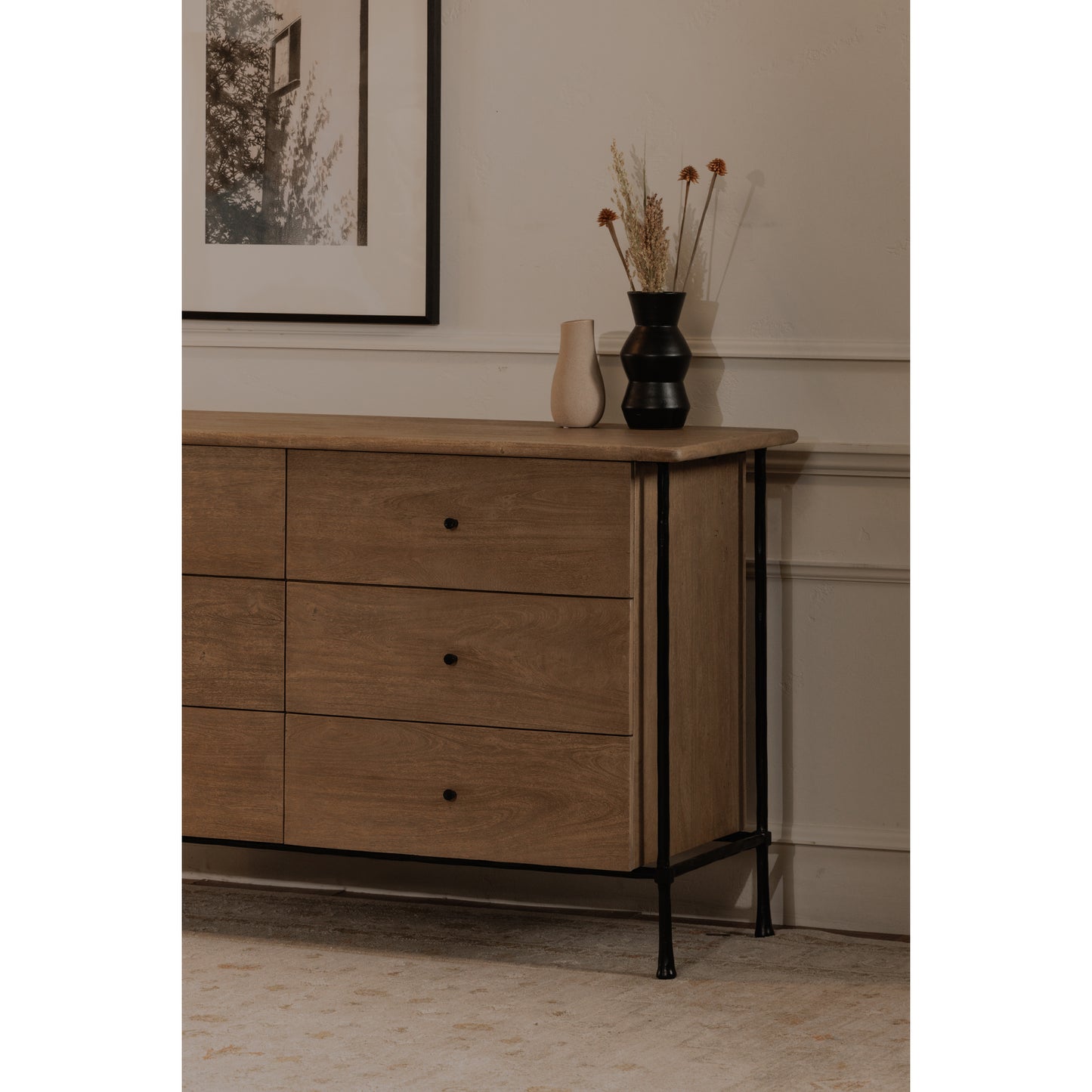 Rene 6 Drawer Dresser Brown