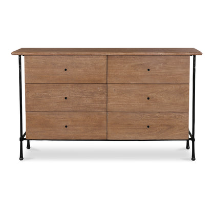 Rene 6 Drawer Dresser Brown