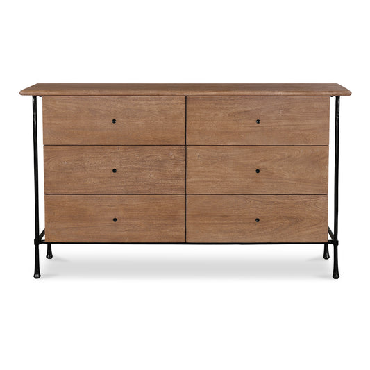 Rene 6 Drawer Dresser Brown