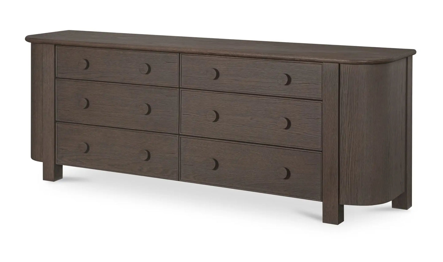 Loren 6 Drawer Dresser Dark Brown