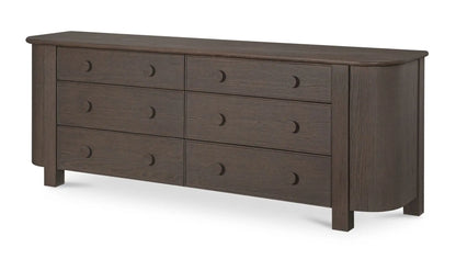 Loren 6 Drawer Dresser Dark Brown