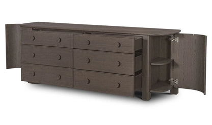 Loren 6 Drawer Dresser Dark Brown