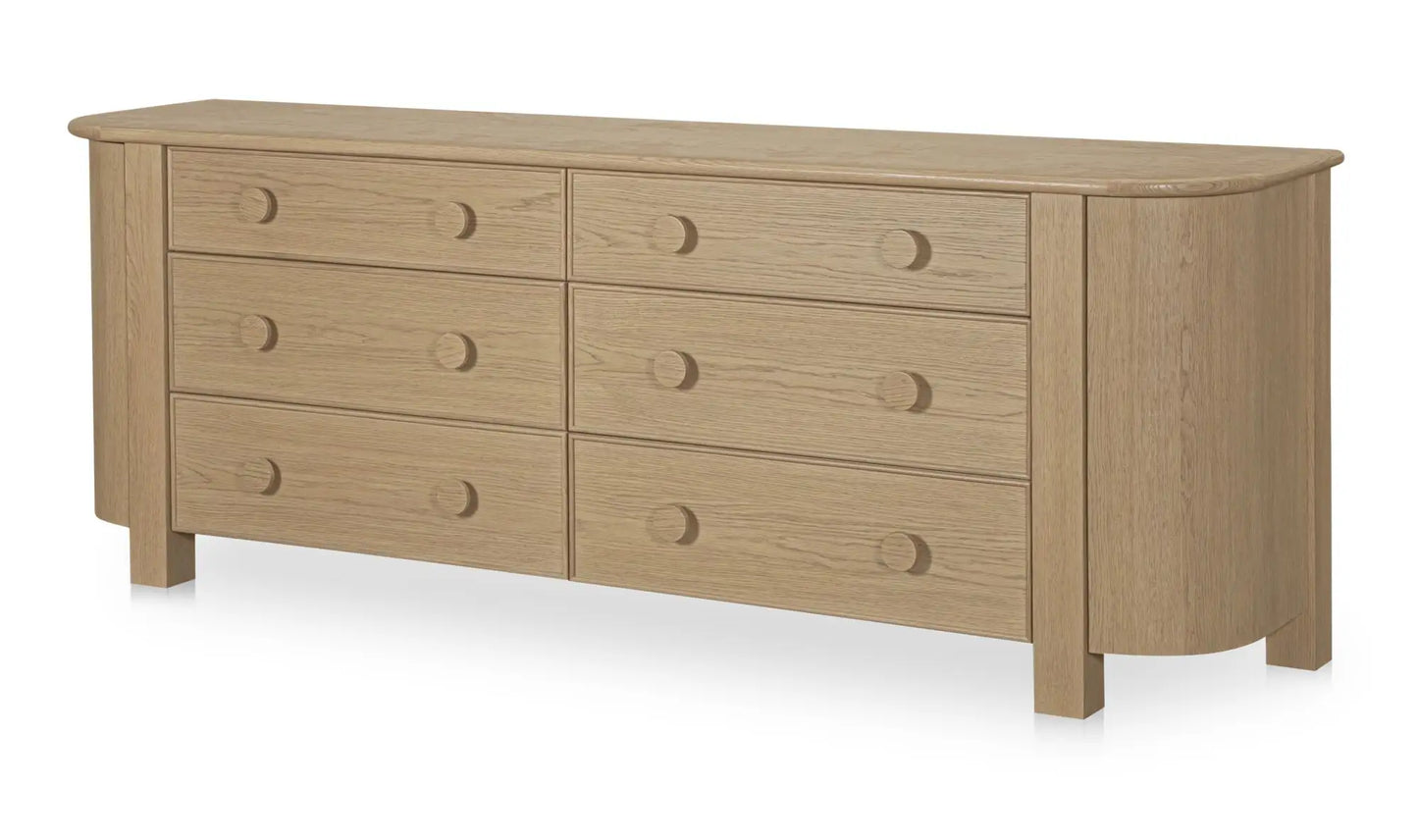 Loren 6 Drawer Dresser Natural