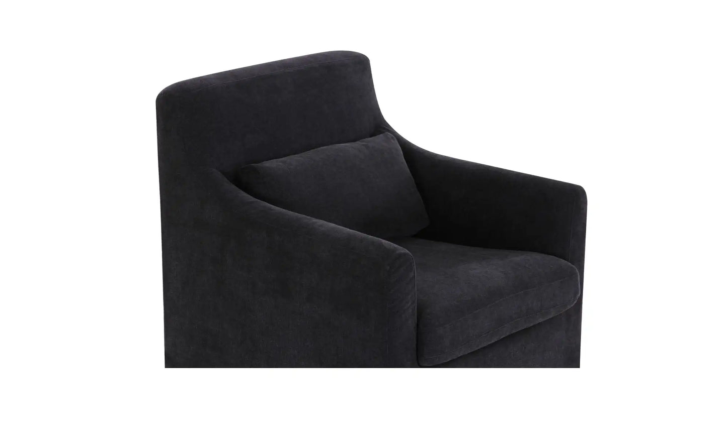 Lydia Slipcover Dining Chair Black