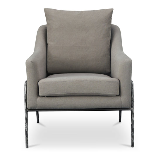 Archer Accent Chair Light Grey Linen Blend