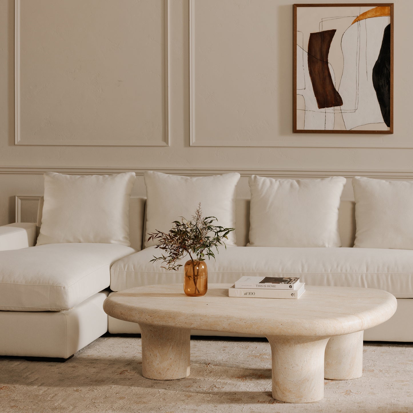 Thomas Left Sectional Ivory