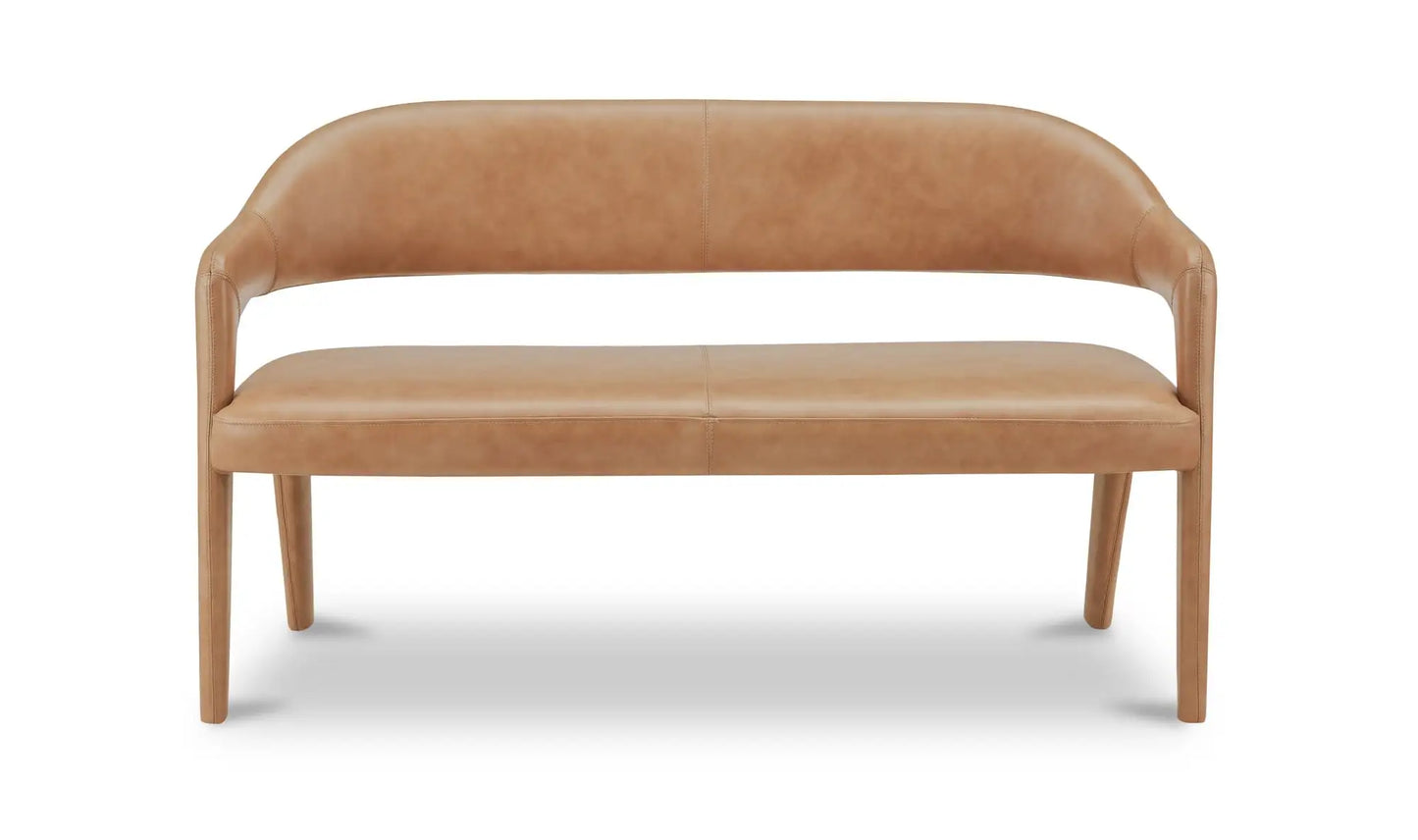 Martens Dining Bench Tan Leather