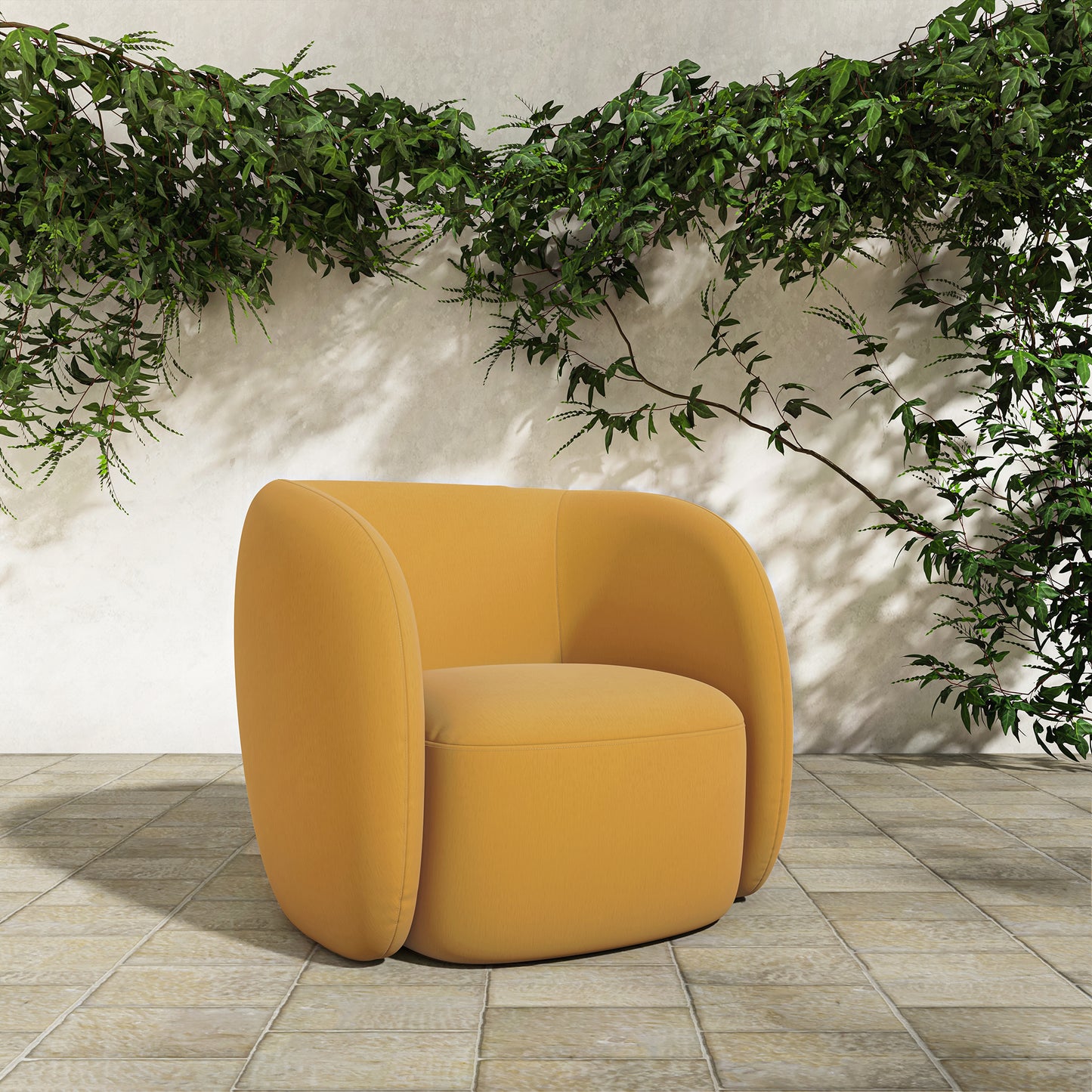 Rae Outdoor Accent Chair Deep Yellow