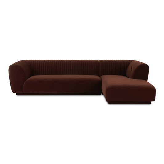 Zandro Right Sectional Warm Brown