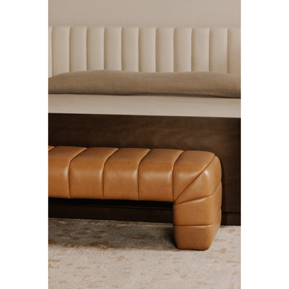 Verity Bench Tan Leather