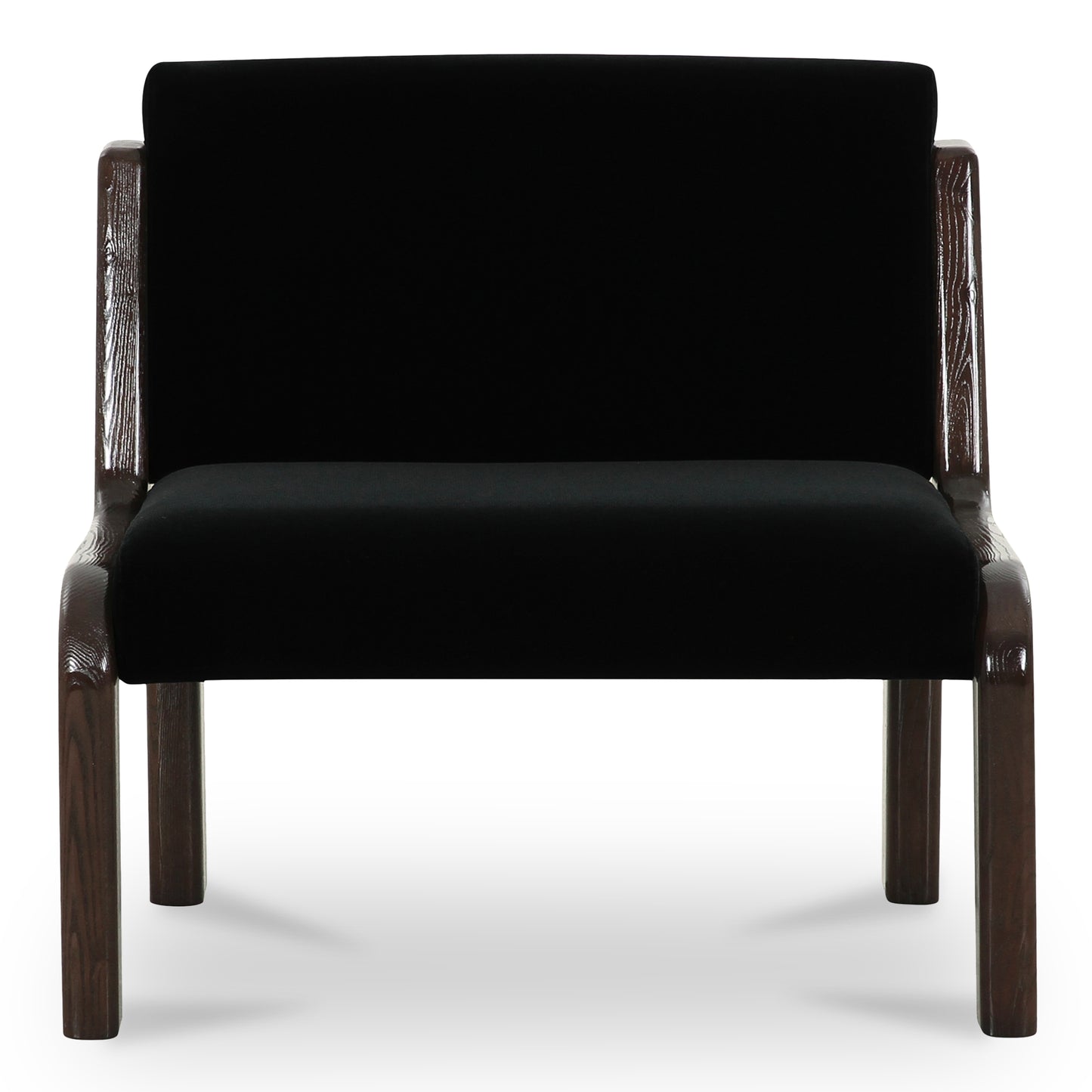 Edie Accent Chair Black Faux Mohair