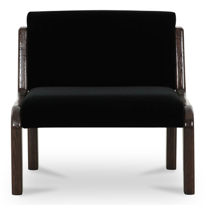 Edie Accent Chair Black Faux Mohair