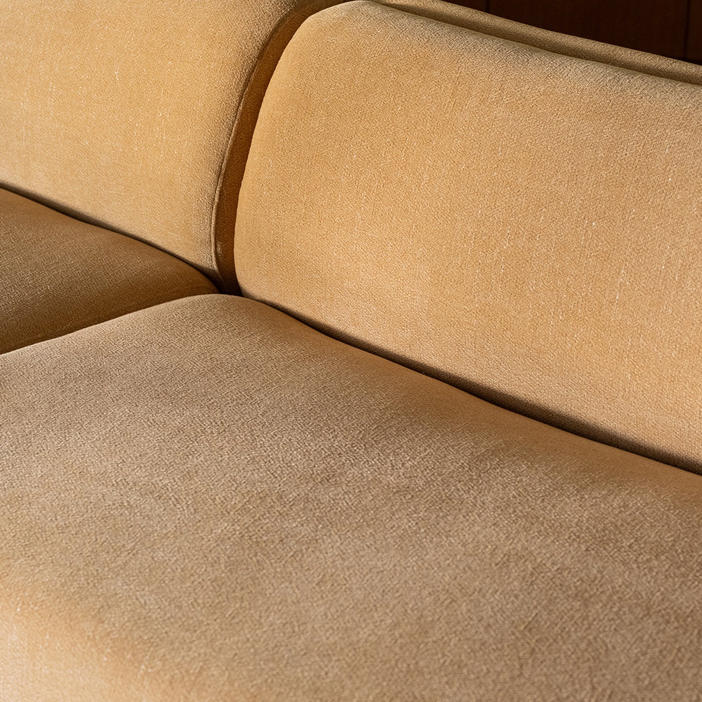 Naomi 2 Piece Convex Modular Sectional Golden Yellow