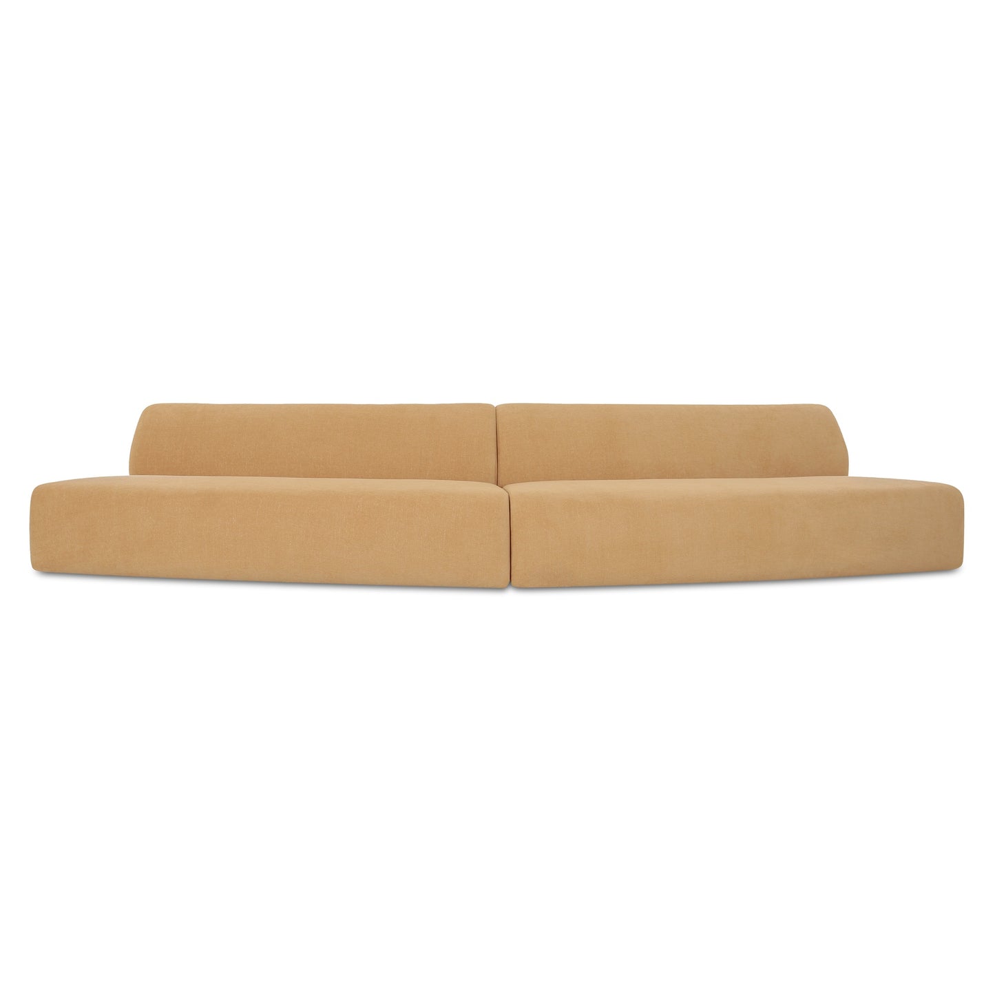 Naomi 2 Piece Convex Modular Sectional Golden Yellow