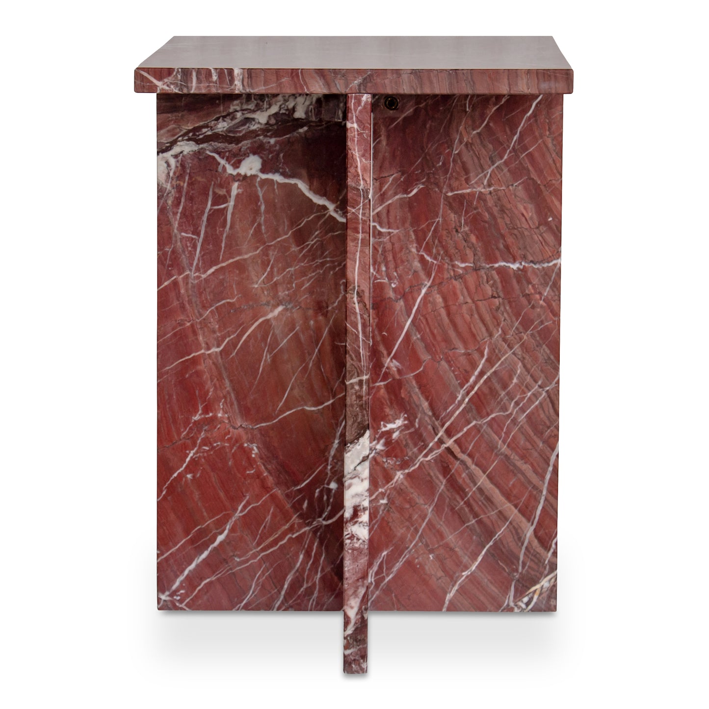 Blair Accent Table Rosso Levanto Marble