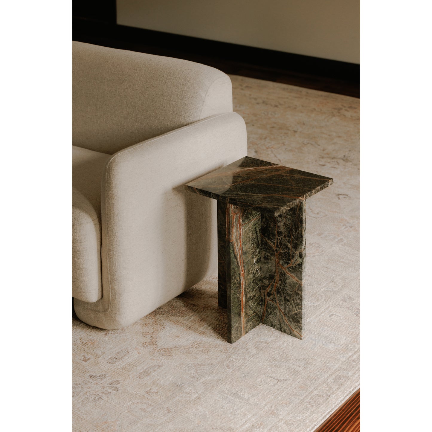 Blair Accent Table Rainforest Green Marble