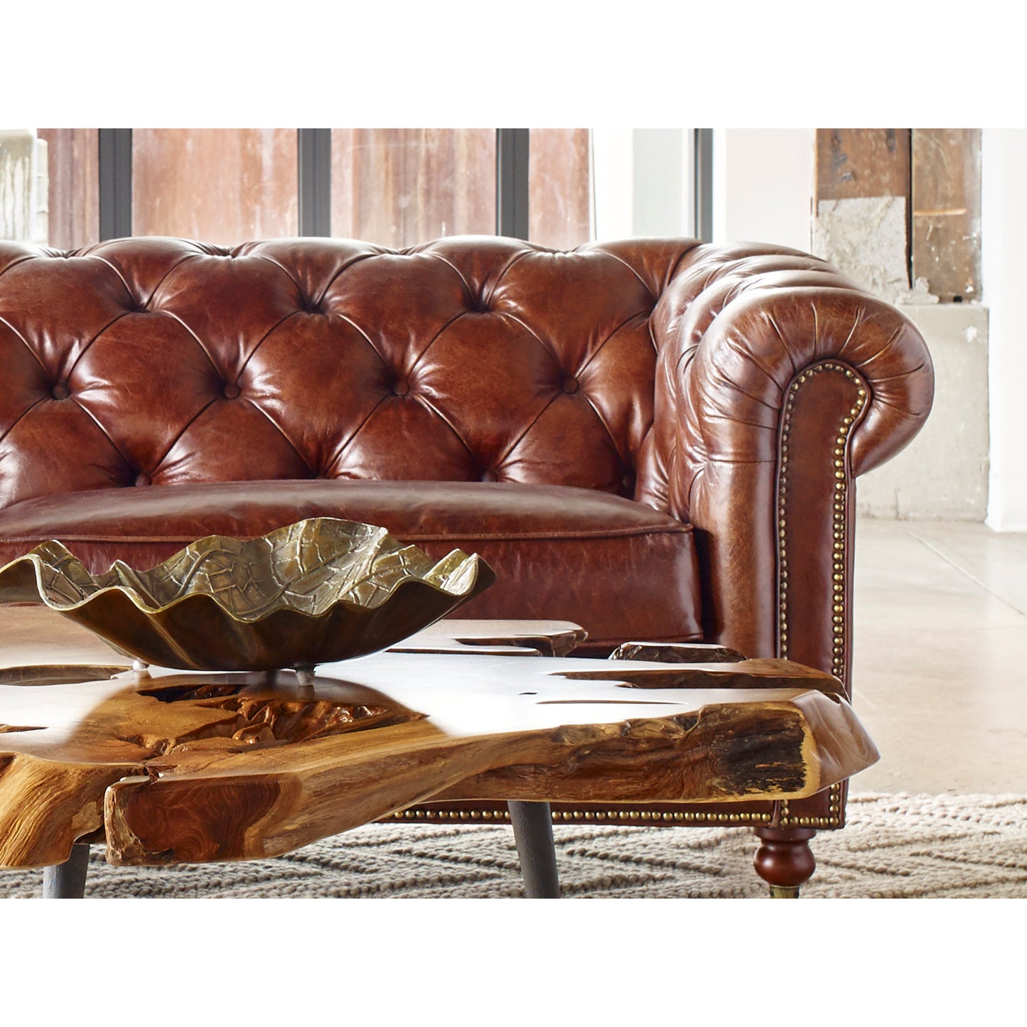 Birmingham Sofa Dark Brown Leather