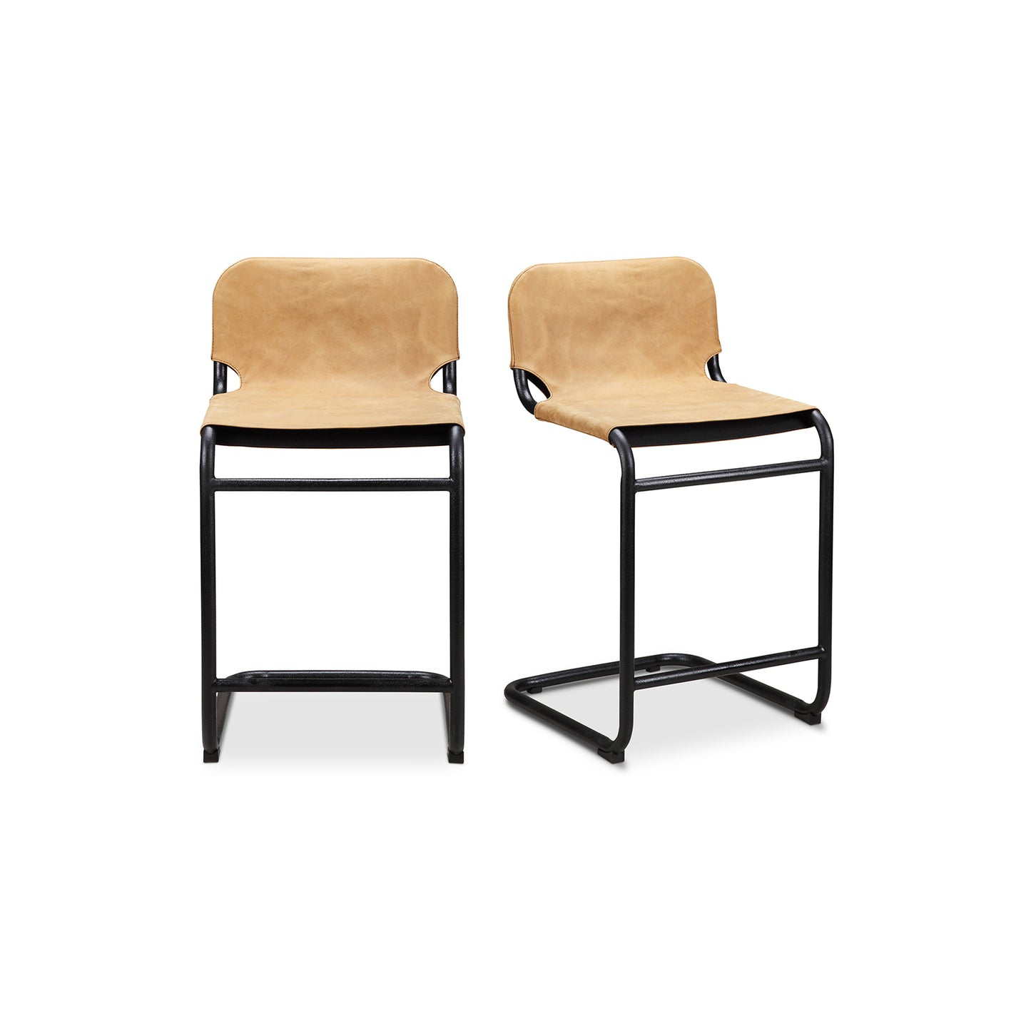 Baker Counter Stool Sunbaked Tan Leather - Set Of Two