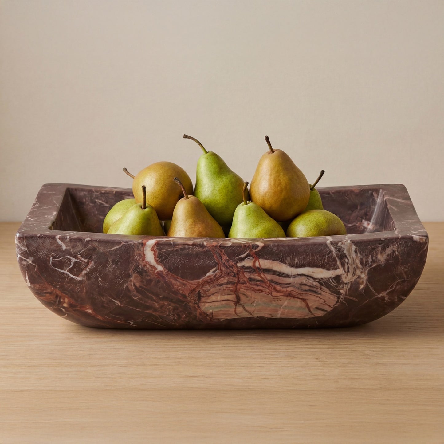 Piero Basin Deep Red Marble