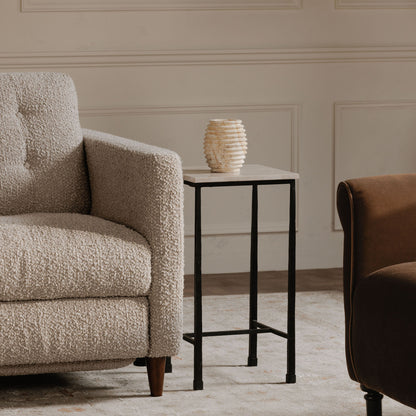 River Side Table Botticino Marble