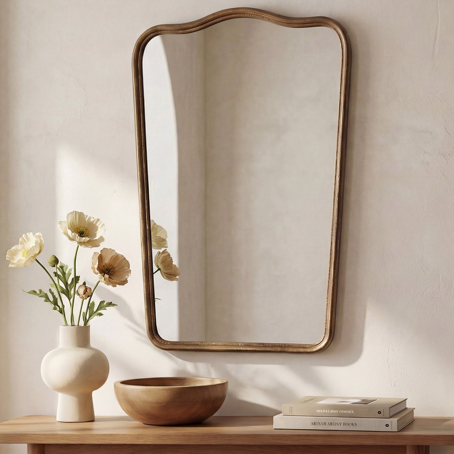 Keyes Mirror Brass