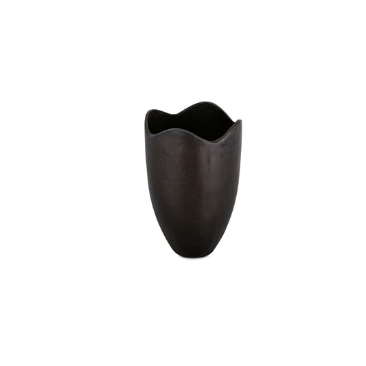 Athena Cast Aluminum Vase Blackened Bronze