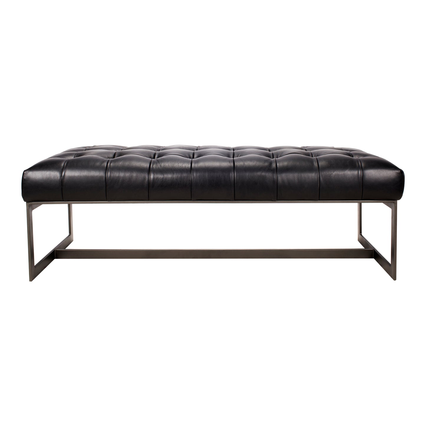 Wyatt Leather Bench Black