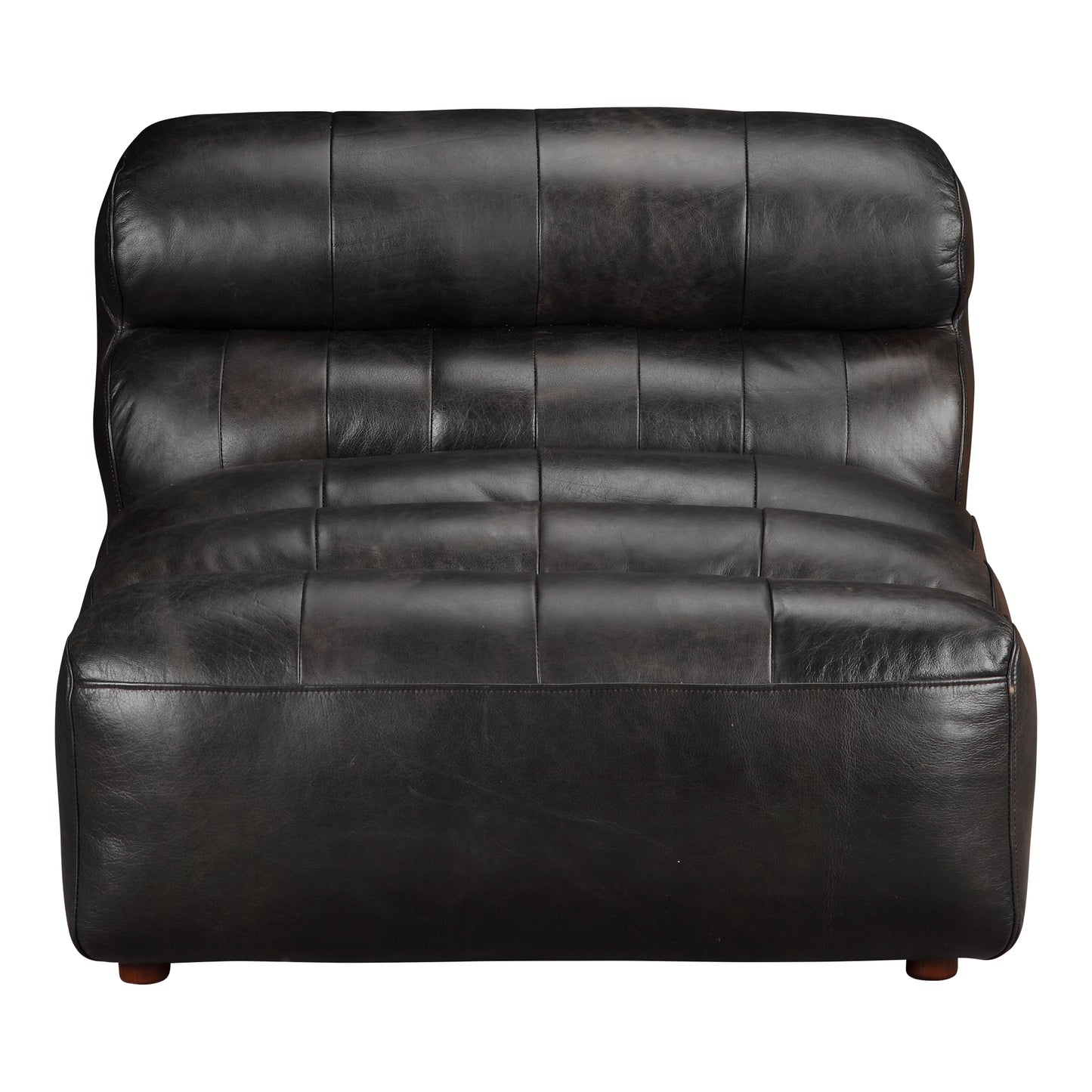 Ramsay Leather Slipper Chair Black