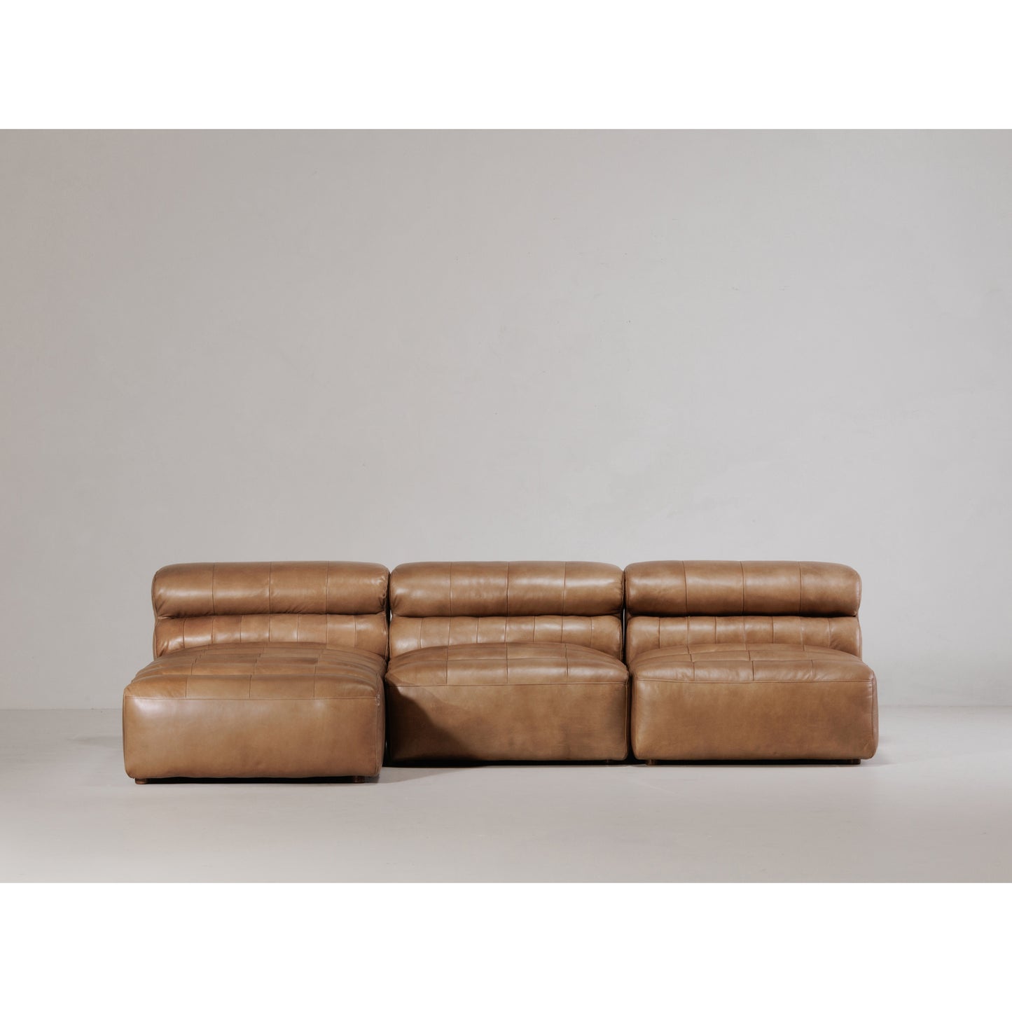 Ramsay Leather Chaise Tan