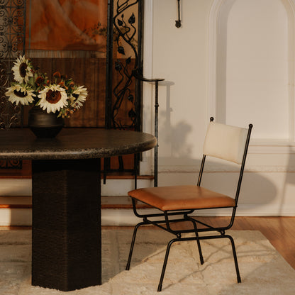 Posta Dining Chair Brown Leather