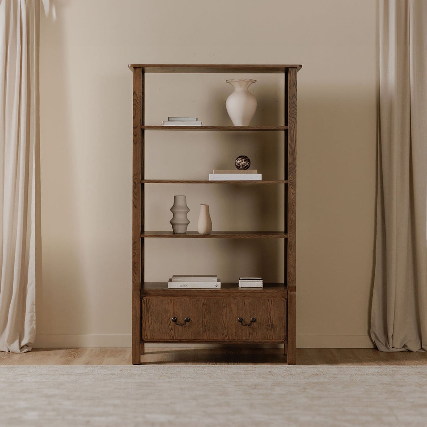Caroline Bookcase Warm Brown