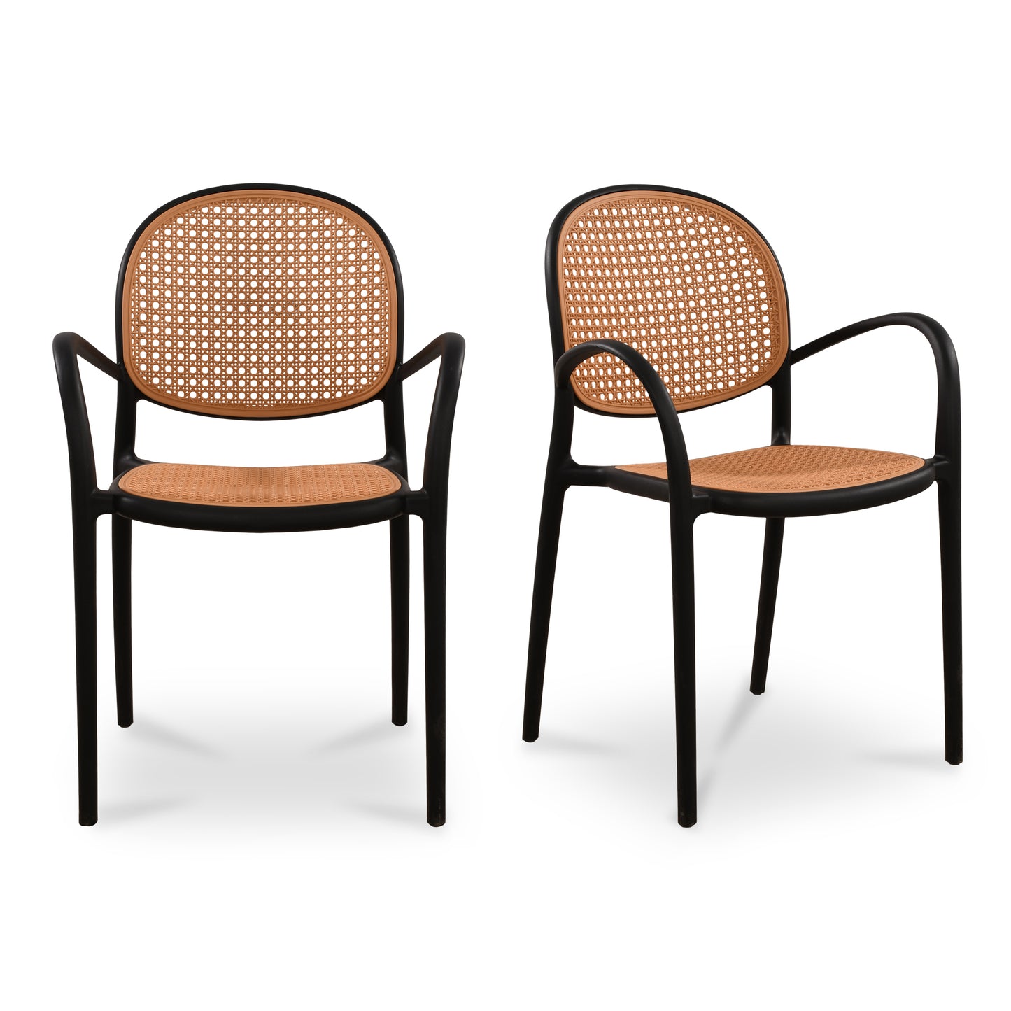 Soren Outdoor Dining Chair Black-Set of Two