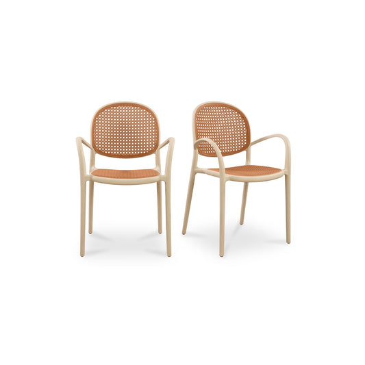 Soren Outdoor Dining Chair White-Set of Two