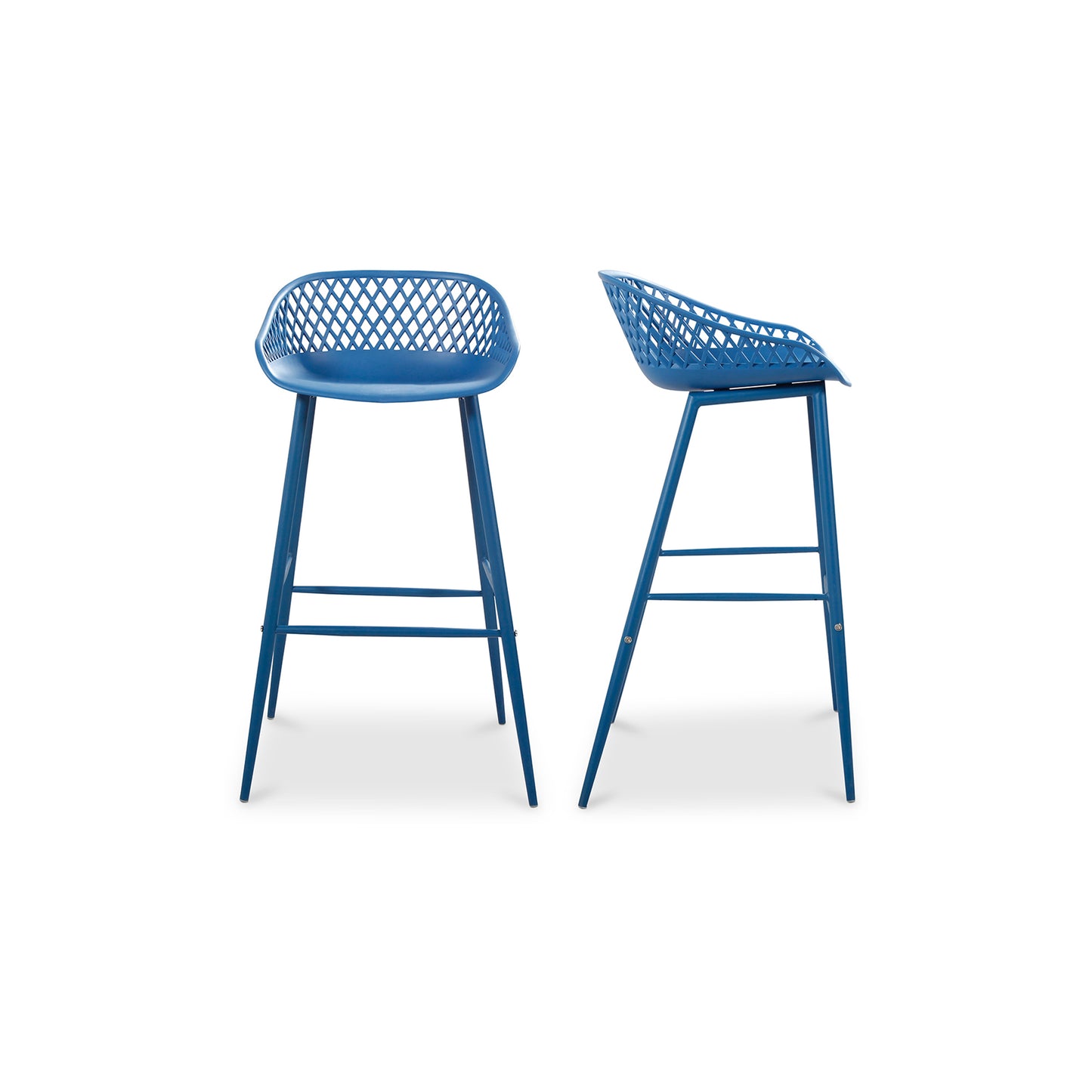 Piazza Outdoor Barstool Blue - Set Of Two