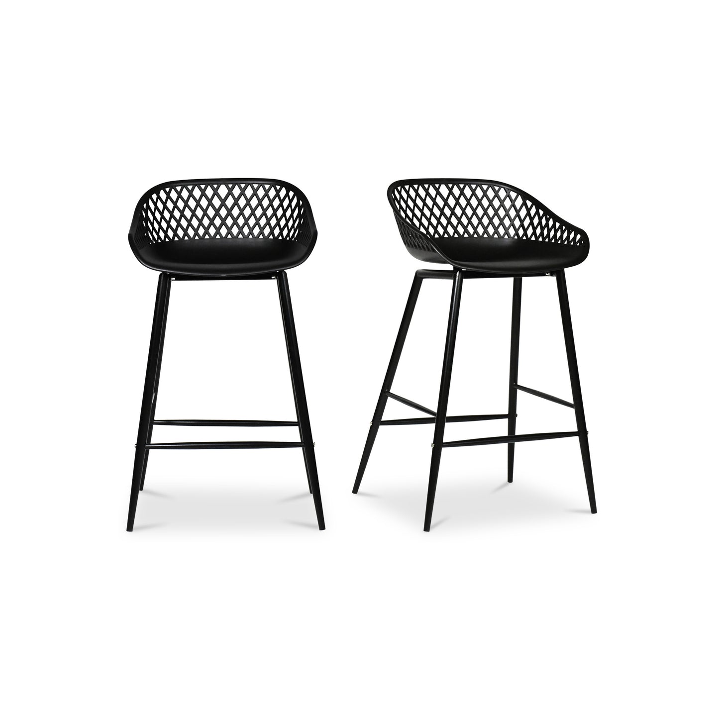 Piazza Outdoor Counter Stool Black - Set Of Two