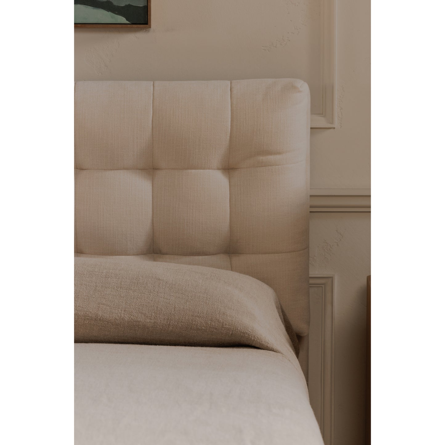 Sebastion Queen Storage Bed Cream
