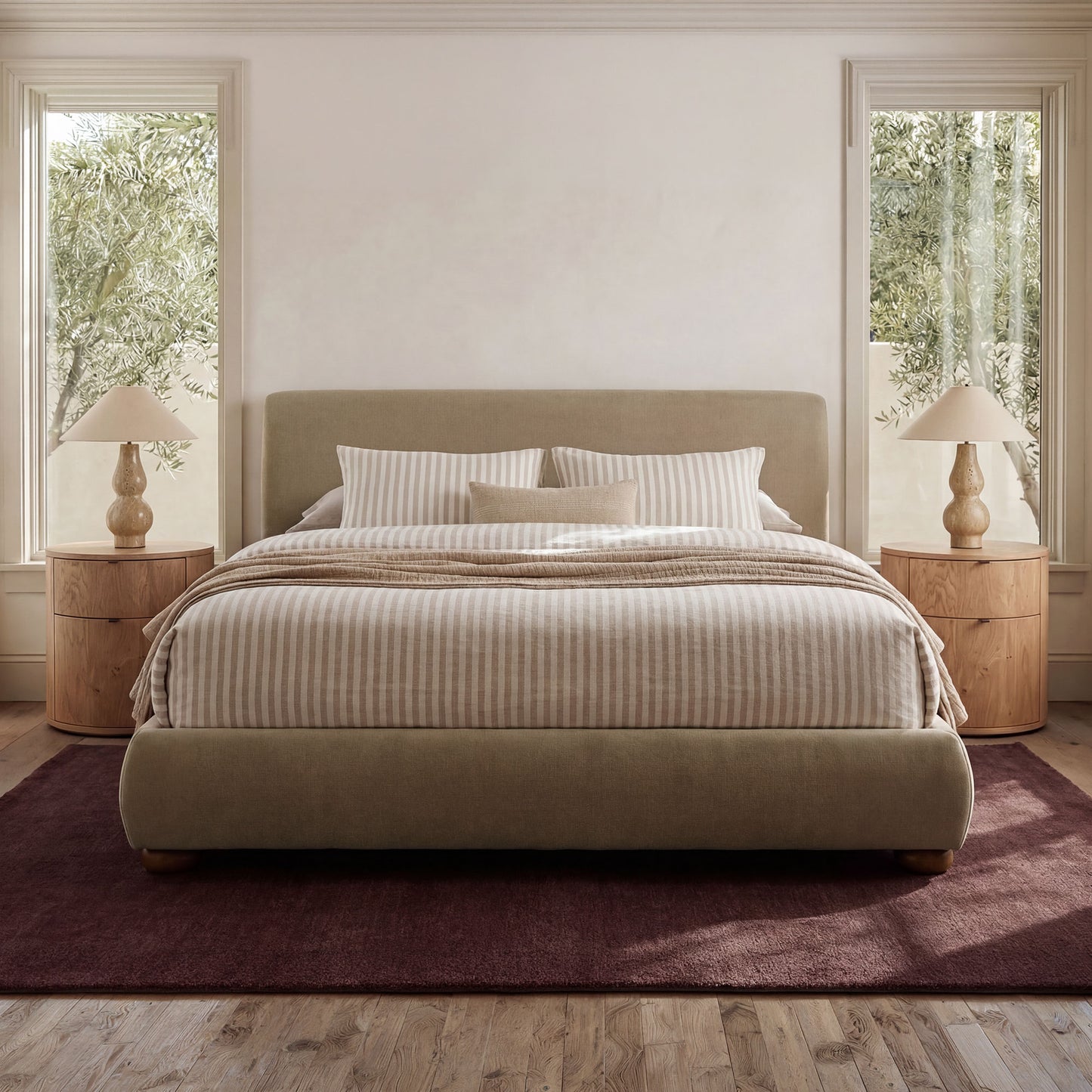 Beau King Storage Bed Warm Beige