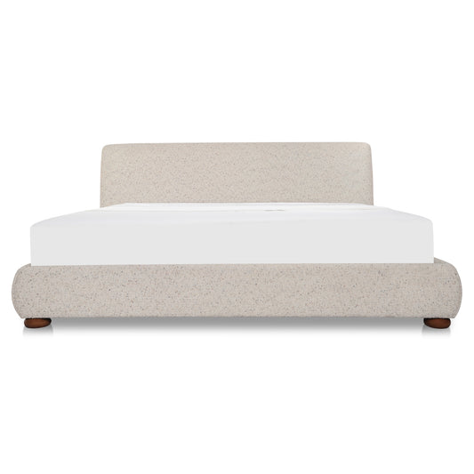 Beau Queen Storage Bed Speckled Light Grey