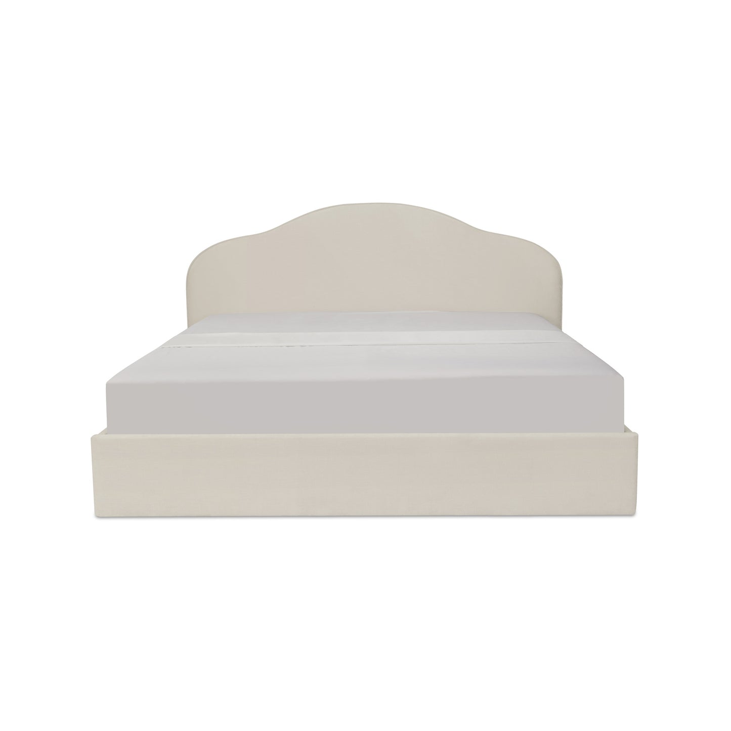 Maggie King Storage Bed Cream
