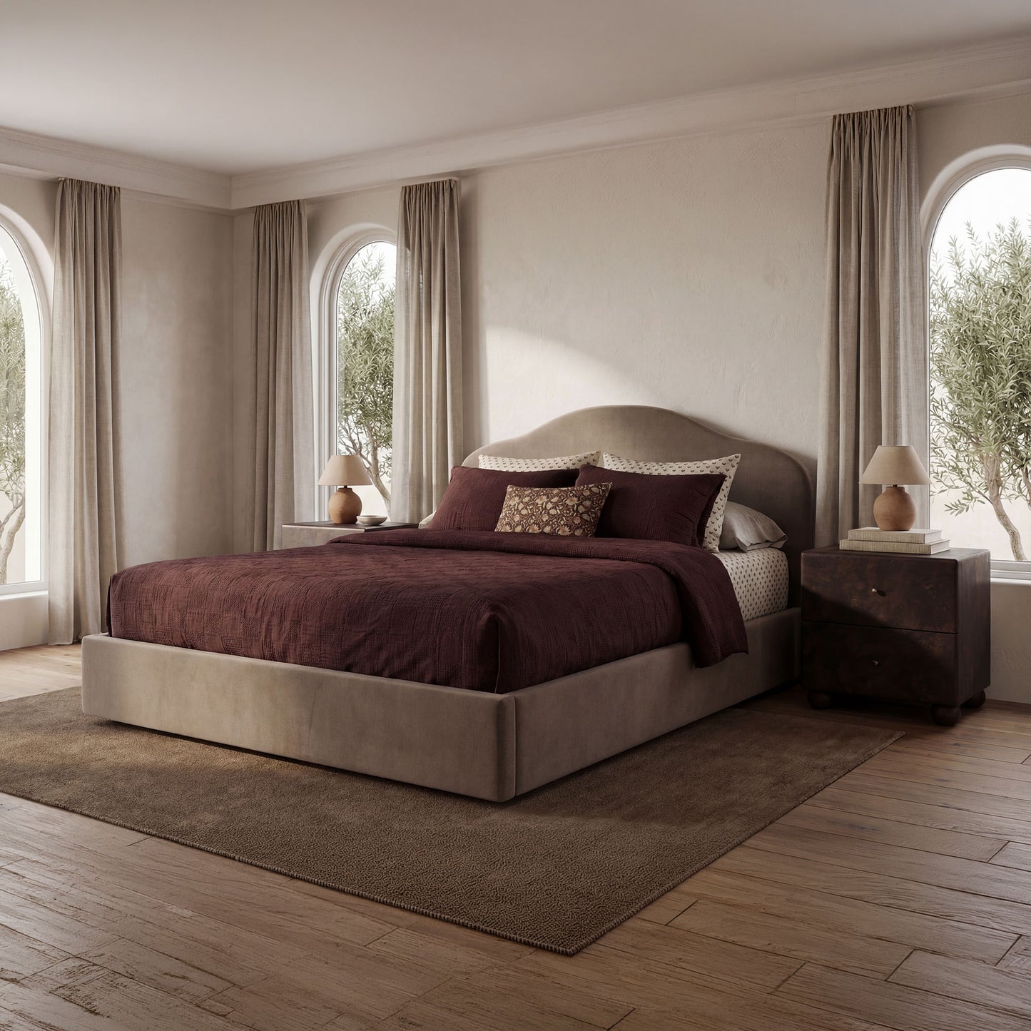 Maggie King Storage Bed Taupe