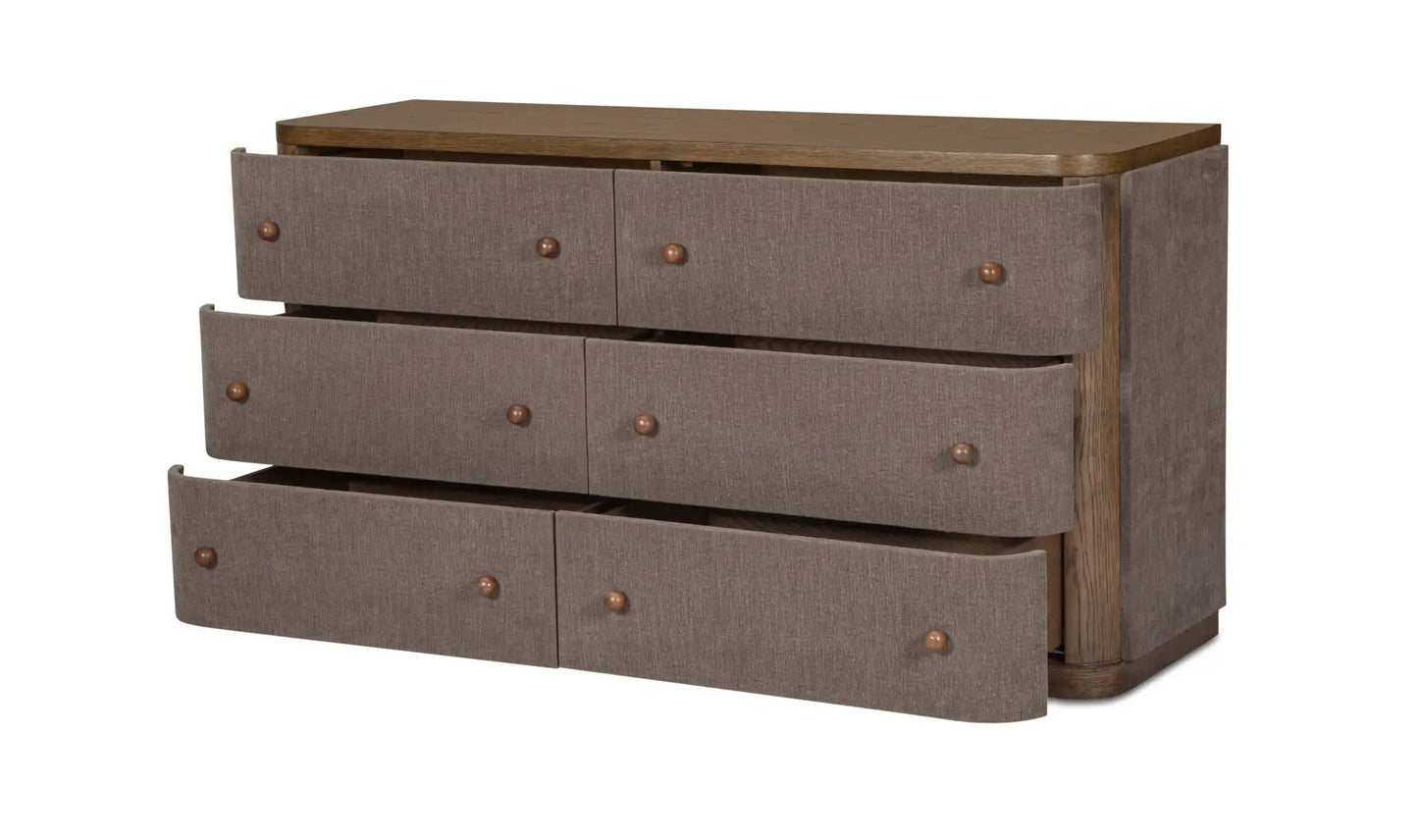 Simone 6 Drawer Dresser Brown