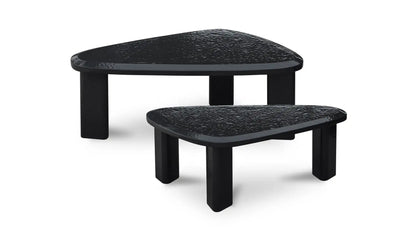 Sophie Outdoor Nesting Table Set Charcoal Lacquer