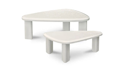 Sophie Outdoor Nesting Table Set Cream Lacquer