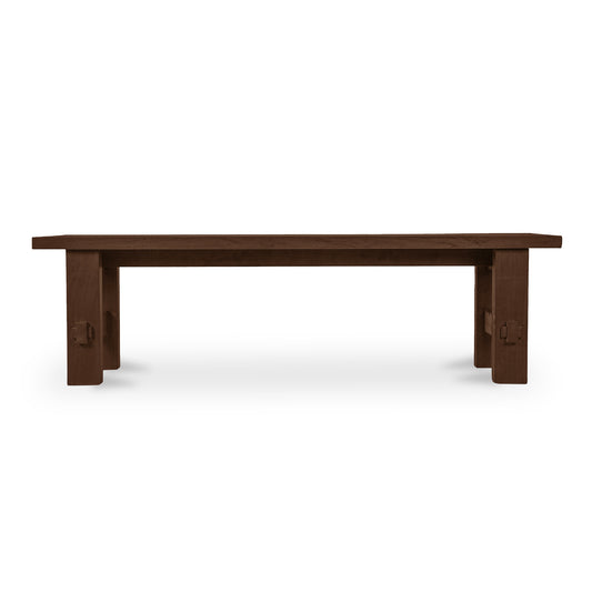 Esmond Outdoor Dining Bench Brown
