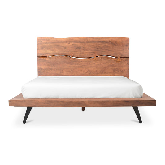 Madagascar Platform Bed Queen Brown
