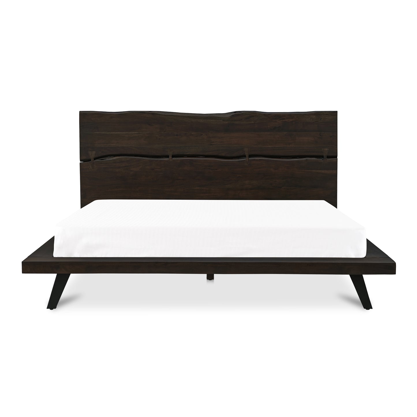 Madagascar King Platform Bed Dark Brown