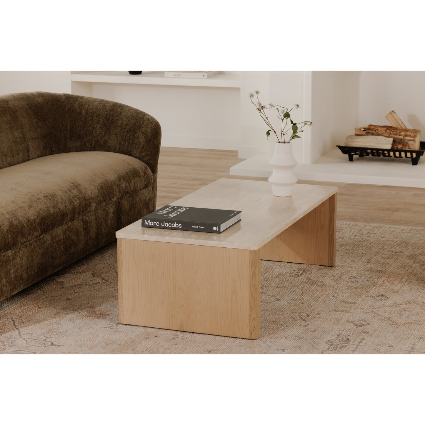 Blake Coffee Table Beige Travertine