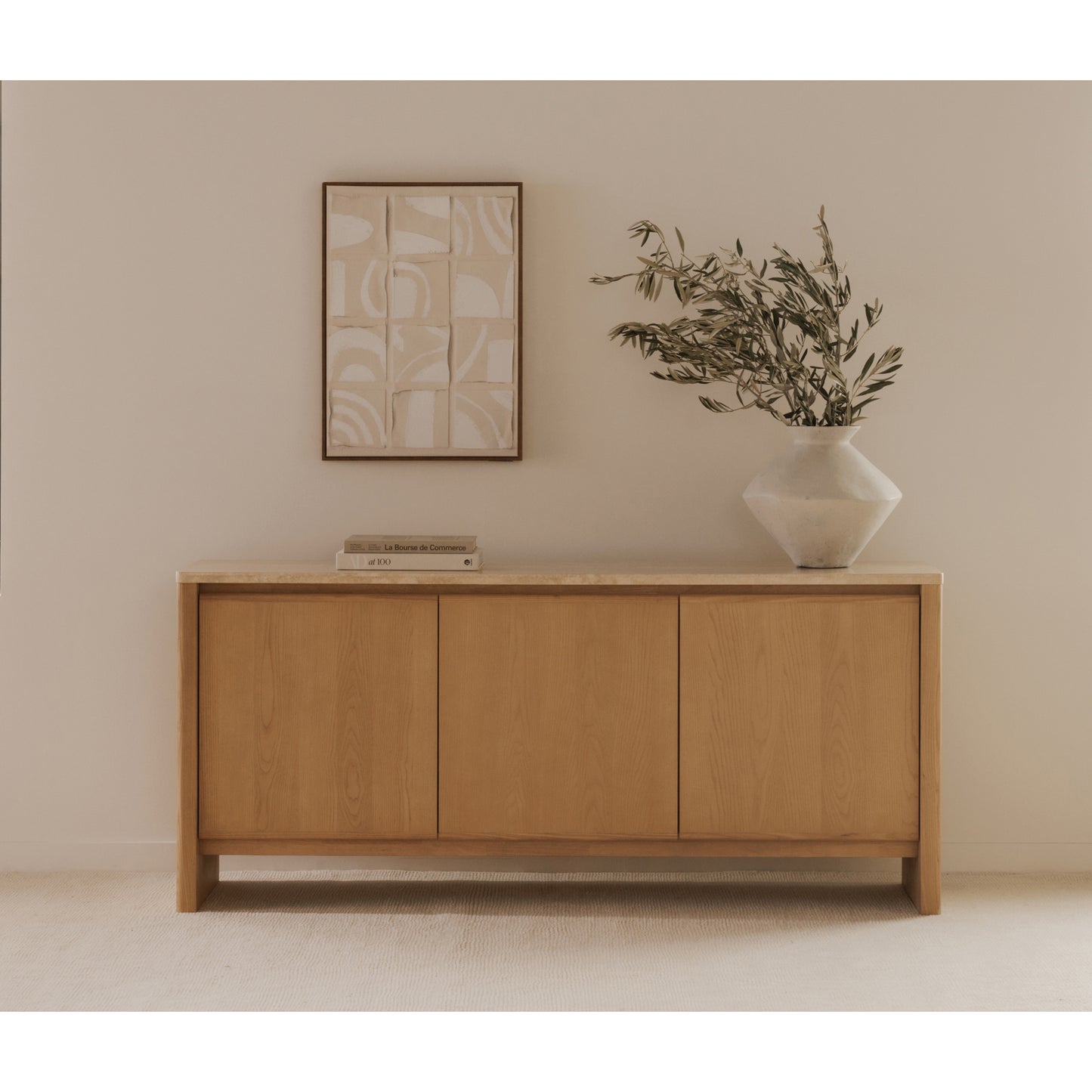 Blake Sideboard Beige Travertine