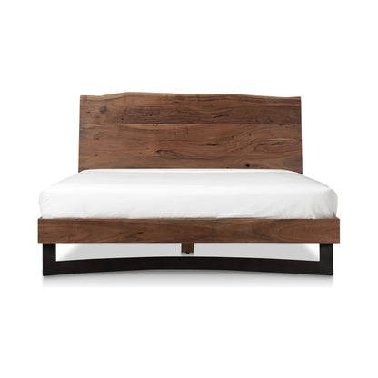 Bent Queen Size Bed Brown